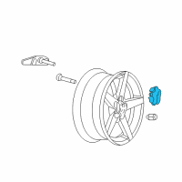 OEM 2012 Chevrolet Corvette Center Cap Diagram - 9597834