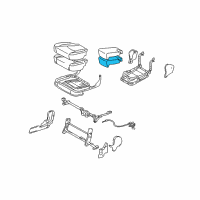 OEM Lexus RX350 Pad, Rear Seat Cushion, Center Diagram - 71614-0E010