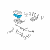 OEM 2006 Lexus RX400h Pad, Rear Seat Cushion, RH Diagram - 71611-48120