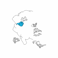 OEM 2007 Toyota Tundra Front Mount Diagram - 12361-0F020