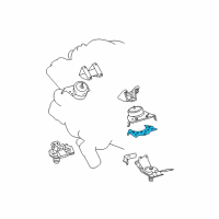 OEM Toyota Sequoia Lower Bracket Diagram - 12316-0F010