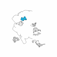 OEM 2008 Toyota Sequoia Mount Bracket Diagram - 12311-0F020