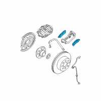 OEM 2009 Chevrolet Silverado 3500 HD Brake Pads Diagram - 19210709