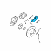 OEM Chevrolet Silverado 3500 Bracket Kit-Rear Brake Caliper Diagram - 25997051