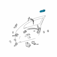 OEM 2003 Lexus GS430 Front Door Outside Handle Assembly, Left Diagram - 69220-30250-D1