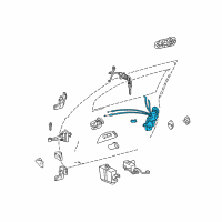 OEM 2002 Lexus GS300 Front Door Lock Assembly, Left Diagram - 69040-3A071