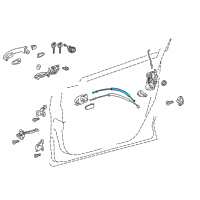 OEM 2021 Toyota C-HR Lock Cable Diagram - 69750-F4010