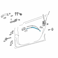 OEM 2021 Toyota C-HR Lock Cable Diagram - 69710-F4010