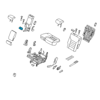OEM 2020 Kia Sorento Rear Seat Armsest Cup Holder Assembly Diagram - 89925C6300BHH