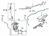 OEM 2022 Chevrolet Trailblazer Washer Hose Diagram - 42487026