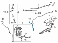 OEM Chevrolet Trailblazer Washer Hose Diagram - 42530131