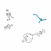 OEM Ford Taurus Brake Booster Vacuum Hose Diagram - 8G1Z9C490B