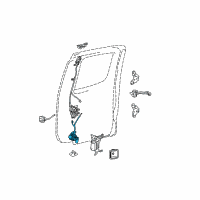 OEM 2010 Toyota Tacoma Lock Assembly Diagram - 69380-04020