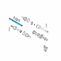 OEM 2017 Nissan Quest Shaft-Front Drive, RH Diagram - 39204-4AY0A