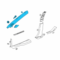 OEM Buick LaCrosse Weatherstrip Pillar Trim Diagram - 26216049