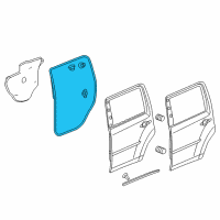 OEM 2011 Honda Pilot Weatherstrip, L. RR. Door Diagram - 72850-SZA-A01