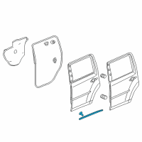 OEM 2014 Honda Pilot Seal, R. RR. Door Side Sill Diagram - 72827-SZA-A01