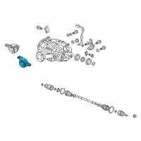 OEM 2017 Honda Ridgeline Rubber Assy., L. RR. Differential Mounting (FR) Diagram - 50720-TZ6-A11