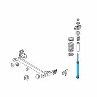 OEM Kia Rio Rear Shock Absorber Assembly Diagram - 553101G110