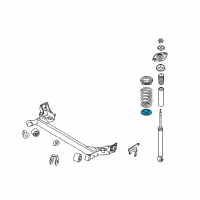 OEM 2006 Hyundai Accent Rear Spring Pad, Lower Diagram - 55332-1G000