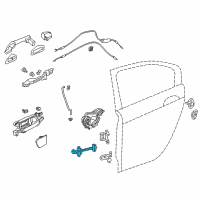 OEM Honda Accord Checker, Right Rear Door Diagram - 72840-T2A-003