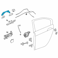 OEM Honda Accord Handle Complete Right, Rear Diagram - 72641-T2A-C71