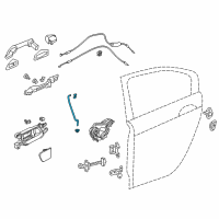 OEM Honda Accord Rod Set L RR Door Diagram - 72653-T2A-305