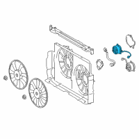 OEM Lexus NX300h Motor, Cooling Fan Diagram - 16363-36190