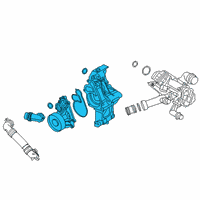 OEM BMW X7 Coolant Pump With Support Diagram - 11-51-8-650-986