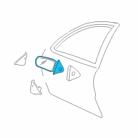 OEM Chevrolet Cavalier Mirror Asm-Outside Rear View Diagram - 10362456
