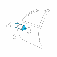 OEM 2005 Chevrolet Cavalier Mirror Asm-Outside Rear View Diagram - 10362456