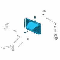 OEM 2000 Honda Accord Radiator (Valeo) Diagram - 19010-PAA-A52