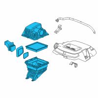 OEM GMC Canyon Air Cleaner Assembly Diagram - 23234980