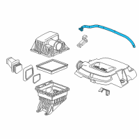 OEM Chevrolet PCV Tube Diagram - 12670772