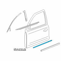 OEM 2005 Ford Five Hundred Upper Molding Diagram - 5G1Z-5420879-BAPTM