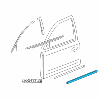 OEM 2009 Ford Taurus Lower Molding Diagram - 7G1Z-5420878-APTM