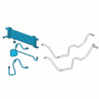 OEM 2008 Cadillac SRX Transmission Cooler Diagram - 19130449