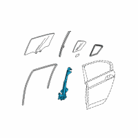 OEM Honda Accord Crosstour Regulator Assembly, Left Rear Door Power Diagram - 72750-TA0-A01