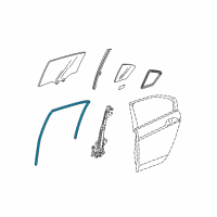 OEM 2008 Honda Accord Channel, Right Rear Door Run Diagram - 72735-TA0-A01