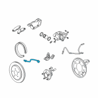 OEM Cadillac CTS Brake Hose Diagram - 25939291