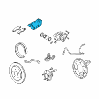 OEM 2011 Cadillac CTS Caliper Support Diagram - 25997463