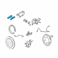 OEM 2011 Cadillac SRX Brake Pads Diagram - 19421343