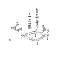 OEM 2009 Chevrolet HHR Strut Mount Diagram - 88964326