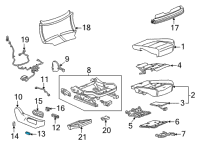 OEM 2021 Cadillac Escalade Seat Switch Knob Diagram - 84689855