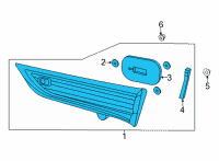 OEM Acura TLX Light Kit, Passenger Side Lid Diagram - 06340-TGV-A00