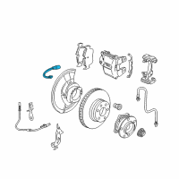 OEM BMW X5 Brake Pad Wear Sensor, Front Left Diagram - 34-35-6-789-501