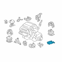 OEM 2007 Honda Pilot Base, RR. Engine Mounting Diagram - 50680-STW-A00