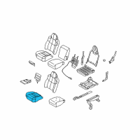 OEM Seat Cushion Pad Diagram - 2C3Z-25632A22-AA