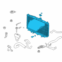 OEM 2007 Honda Accord Radiator (Valeo) Diagram - 19010-RAA-A12