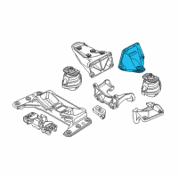 OEM BMW 528i Driver Side Front Engine Mount Diagram - 22-11-6-776-669
